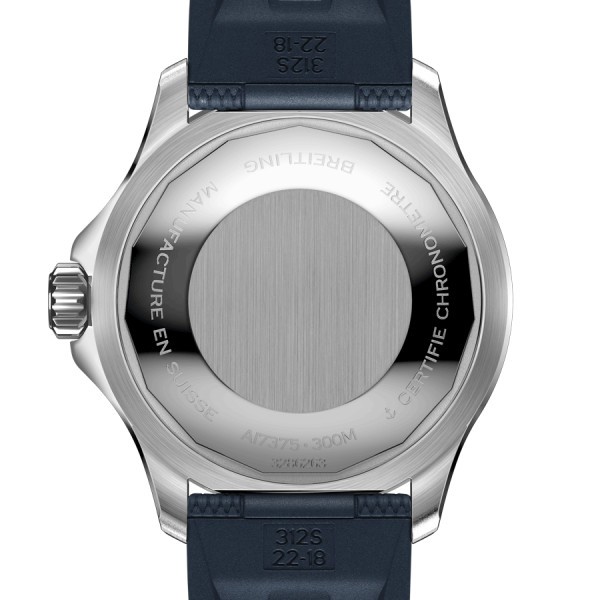 Montre Breitling Superocean automatique cadran bleu bracelet caoutchouc bleu 42 mm A17375E71C1S1