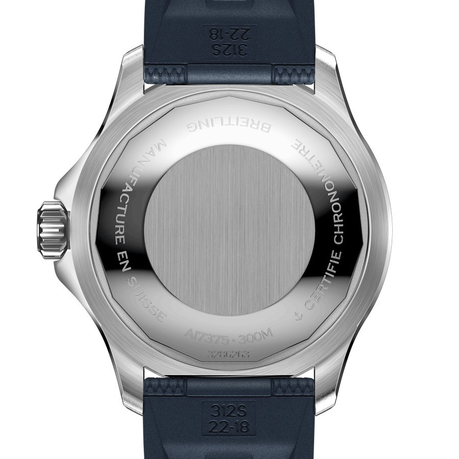 Montre Breitling Superocean automatique cadran bleu bracelet caoutchouc bleu 42 mm A17375E71C1S1