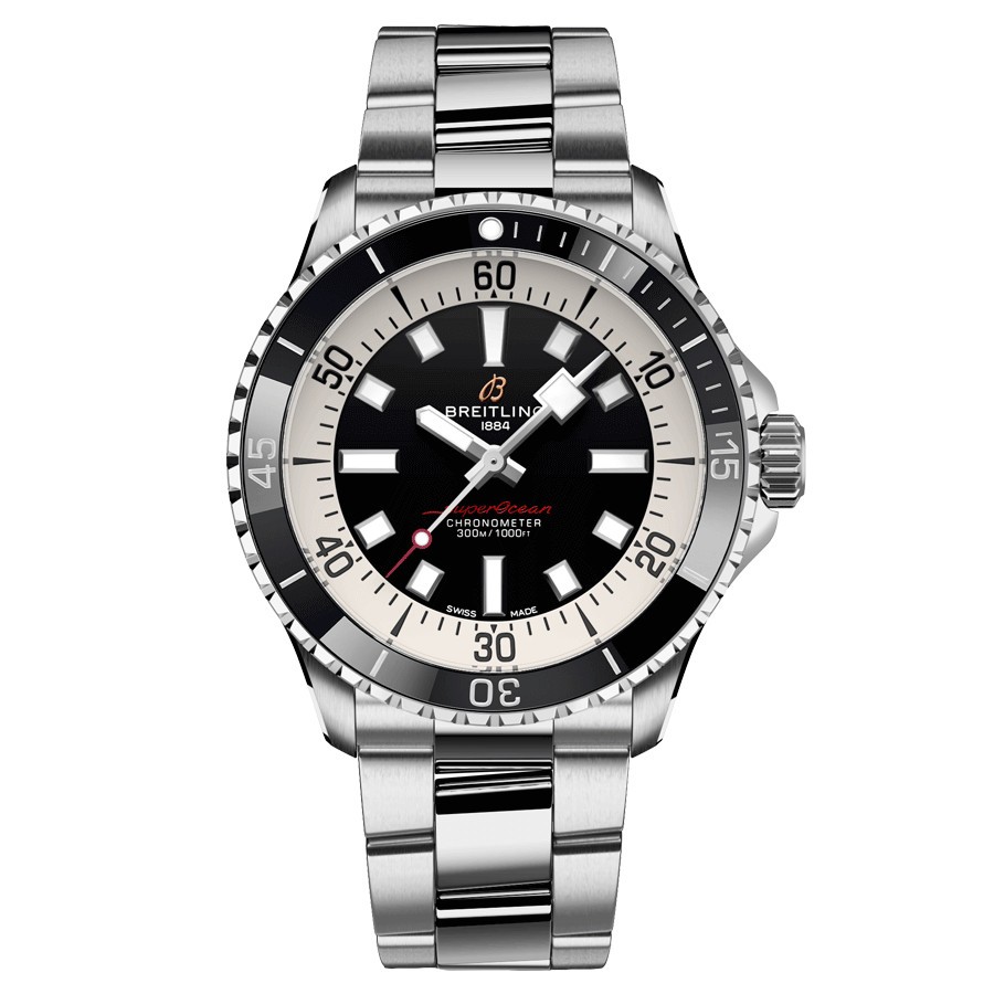 Montre Breitling Superocean automatique cadran noir bracelet acier 42 mm