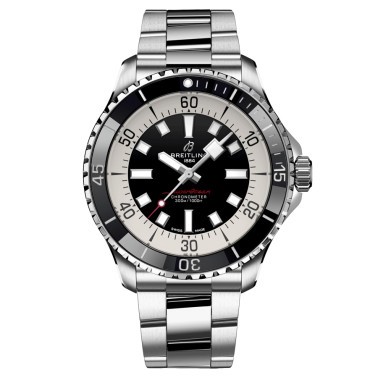 Montre Breitling Superocean automatique cadran noir bracelet acier 44 mm A17376211B1A1