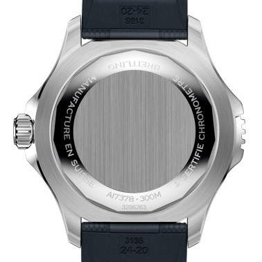 Montre Breitling Superocean automatique cadran noir bracelet caoutchouc noir 46 mm A17378E71C1S1