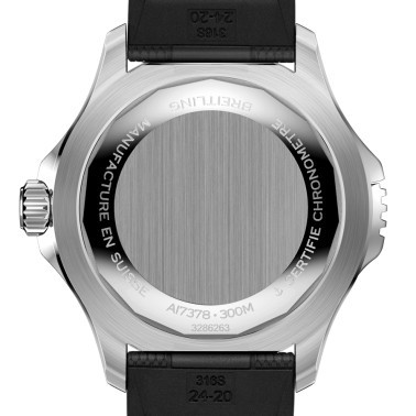 Montre Breitling Superocean automatique cadran bleu bracelet caoutchouc bleu 46 mm A17378211B1S1