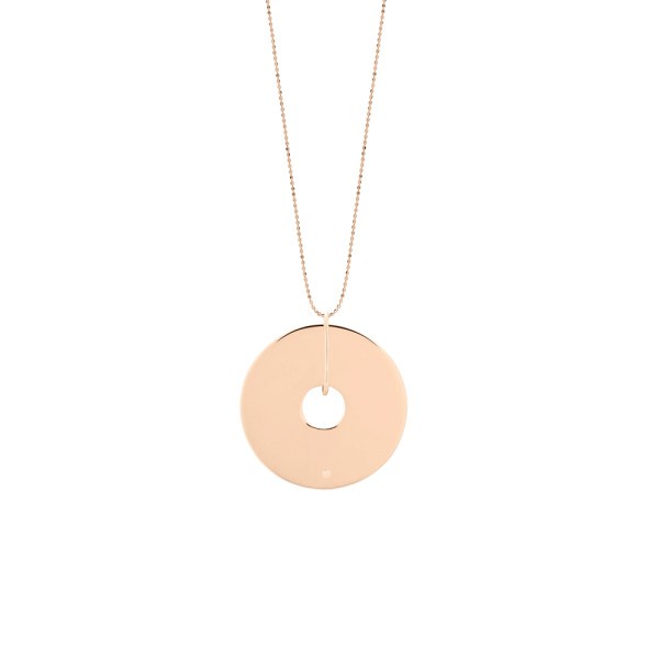 Ginette NY Donut necklace in pink gold 
