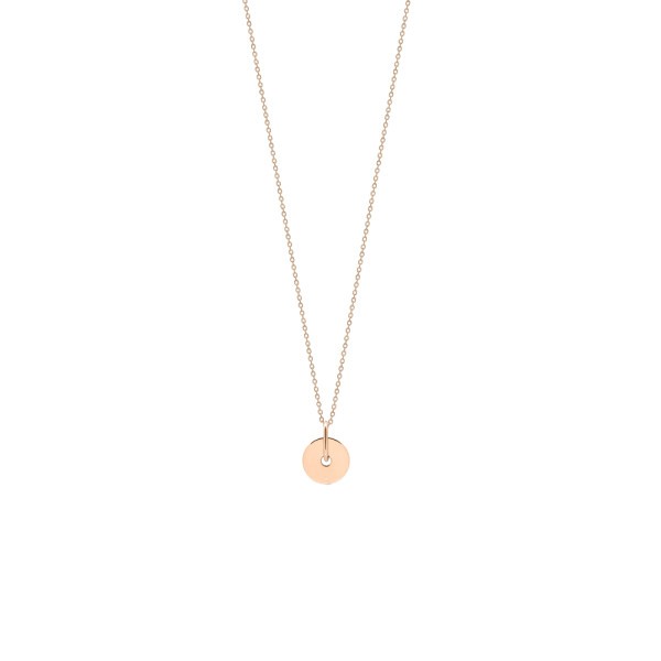 Ginette NY Donut Mini necklace in pink gold 