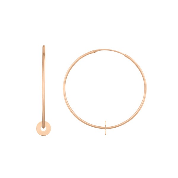 Ginette NY Donut hoops in pink gold