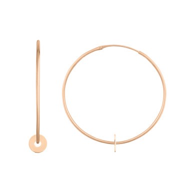 Ginette NY Donut hoops in pink gold