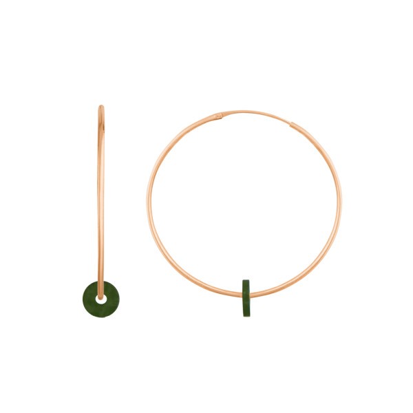 Ginette NY Donut hoops in pink gold and jade