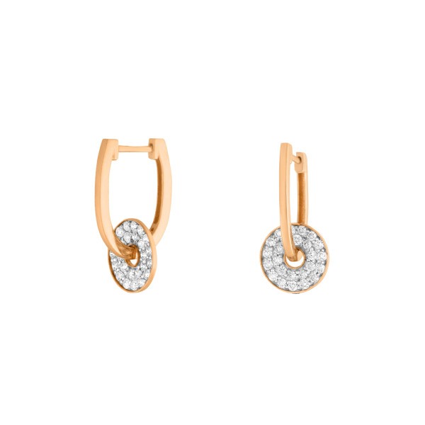 Ginette NY Donut hoops in pink gold and diamonds