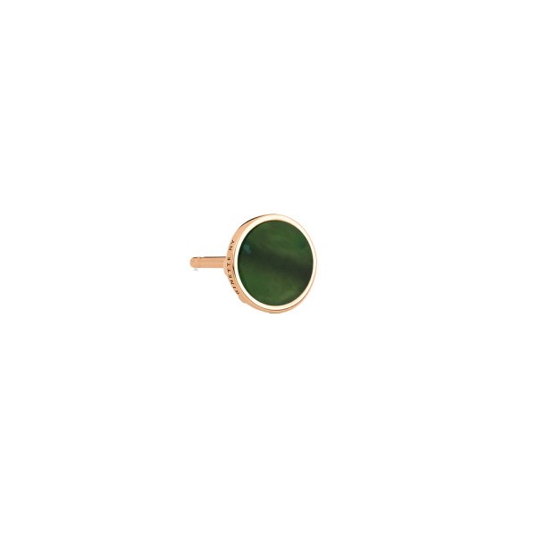 Puce d'oreille Ginette NY Ever Disc Solo en or rose et jade