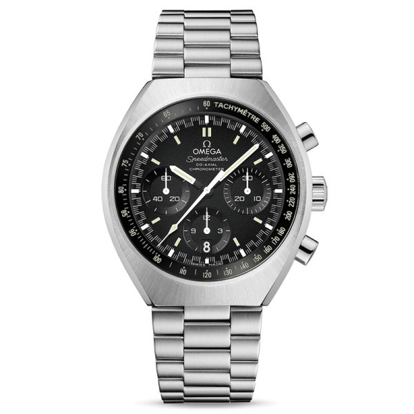Montre Omega Speedmaster Mark II automatique chronographe Co-Axial cadran noir bracelet acier 42,4 mm