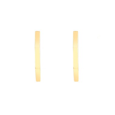 Lepage Octo yellow gold hoop earrings 