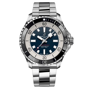 Montre Breitling Superocean automatique cadran bleu bracelet acier 44 mm A17376211C1A1