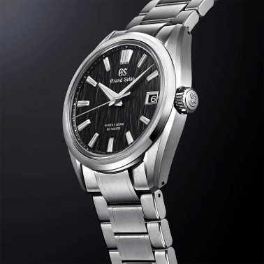 Montre Grand Seiko Evolution 9 "Night Birch" Hi-Beats automatique cadran blanc bracelet titane 40 mm