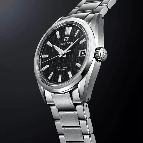 Montre Grand Seiko Evolution 9 "Night Birch" Hi-Beats automatique cadran blanc bracelet titane 40 mm