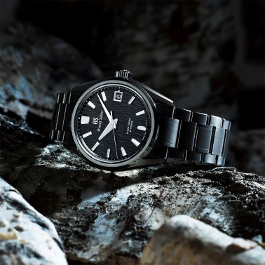 Montre Grand Seiko Evolution 9 "Night Birch" Hi-Beats automatique cadran blanc bracelet titane 40 mm