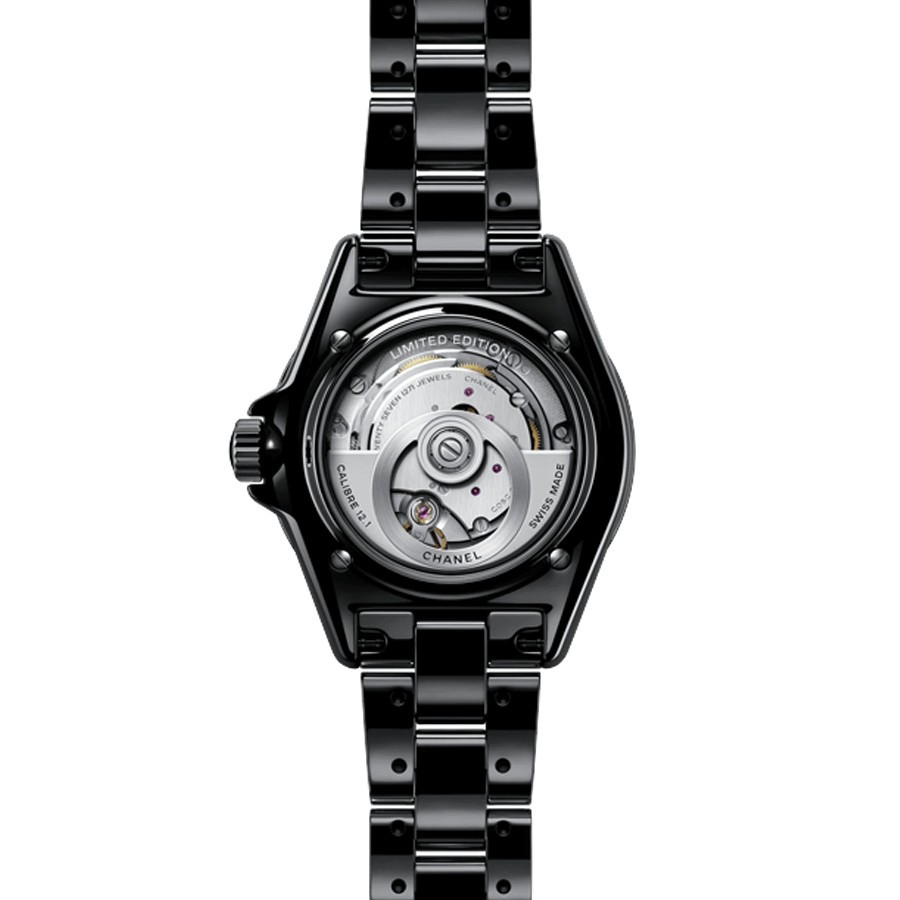 CHANEL J12 Wanted automatic watch black dial black ceramic bracelet 38 mm H7418