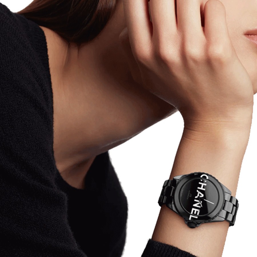 CHANEL J12 Wanted automatic watch black dial black ceramic bracelet 38 mm H7418