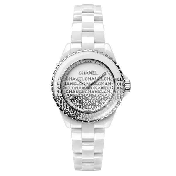 Montre CHANEL J12 Wanted quartz cadran blanc bracelet céramique blanche 33 mm H7419