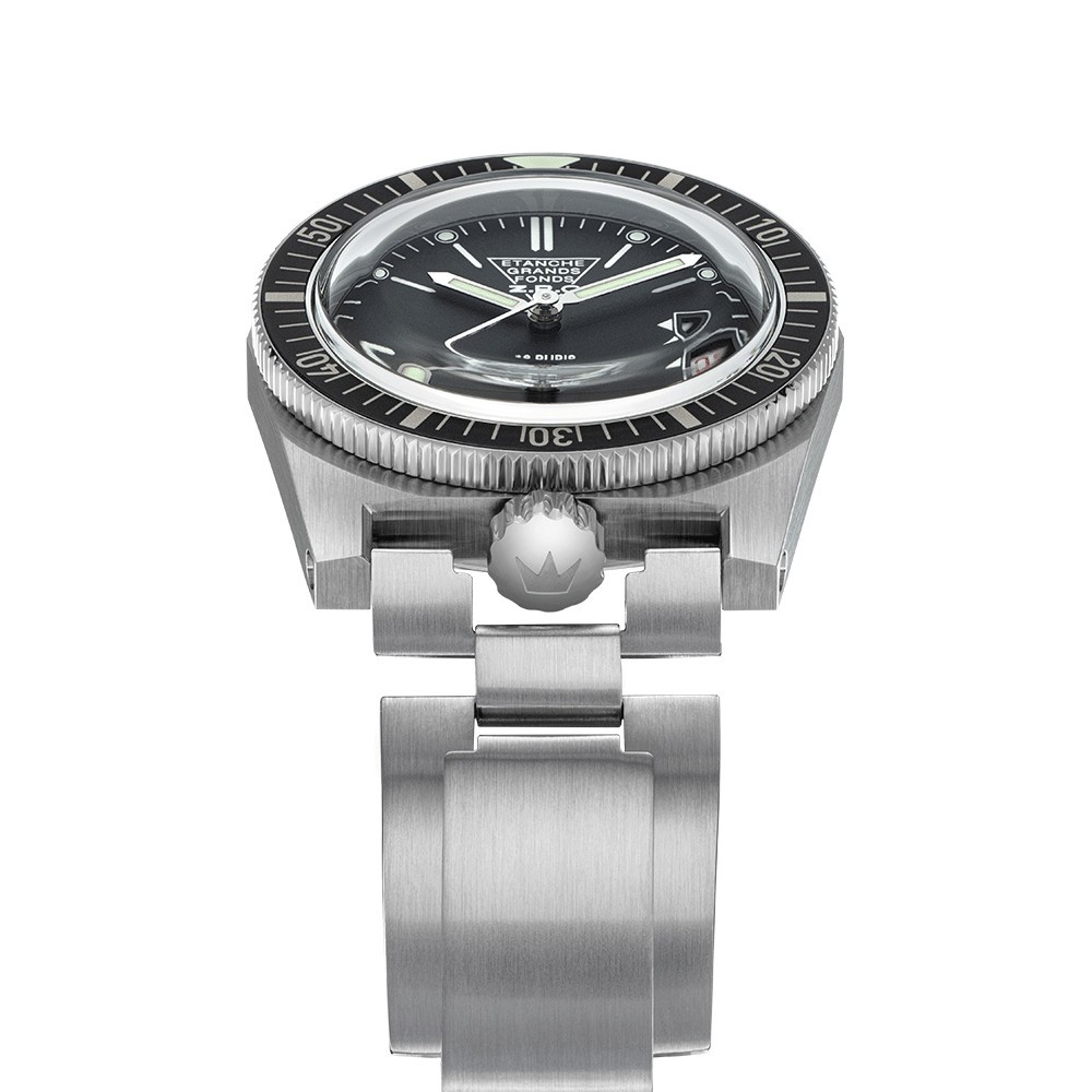 Montre ZRC Grands Fonds 300 Réédition Série 3 cadran noir bracelet acier 38 mm