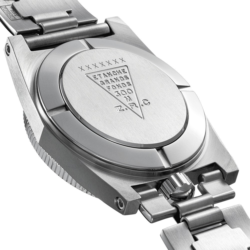 Montre ZRC Grands Fonds 300 Réédition Série 3 cadran noir bracelet acier 38 mm