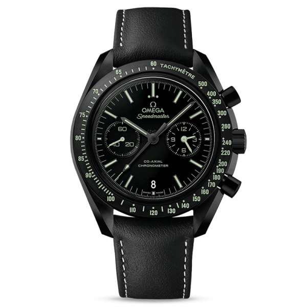 Montre Omega Speedmaster Dark Side of The Moon Pitch Black automatique Co-Axial bracelet cuir noir 44,25 mm 311.92.44.51.01.004