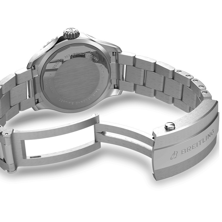 Montre Breitling Superocean automatique cadran orange bracelet acier 36 mm A17377211O1A1