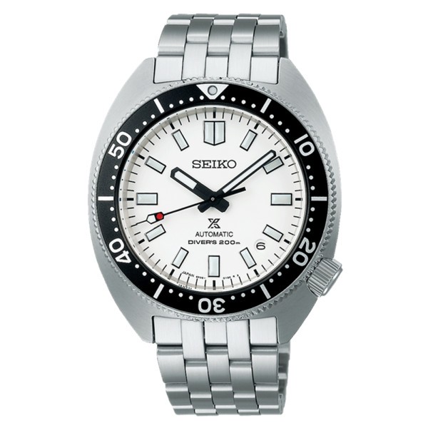 Montre Seiko Prospex Diver's 1968 Turtle Origin automatique cadran blanc bracelet acier 41 mm