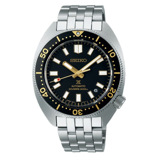 Montre Seiko Prospex Diver's 1968 Turtle Origin automatique cadran noir gilt bracelet acier 41 mm