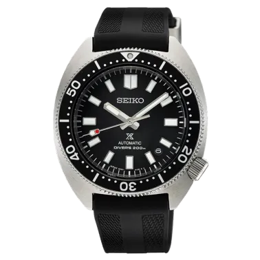 Seiko Prospex Diver's 1968 Turtle Origin automatic black dial silicone strap 41 mm