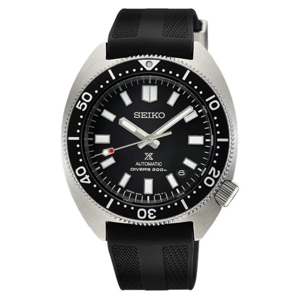 Montre Seiko Prospex Diver's 1968 Turtle Origin automatique cadran noir bracelet silicone 41 mm