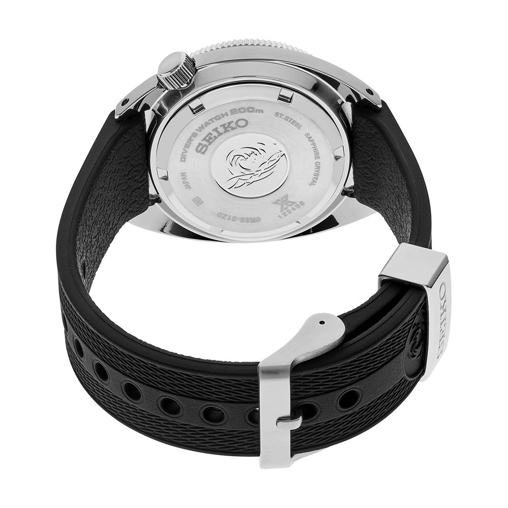 Seiko Prospex Diver's 1968 Turtle Origin automatic black dial silicone strap 41 mm