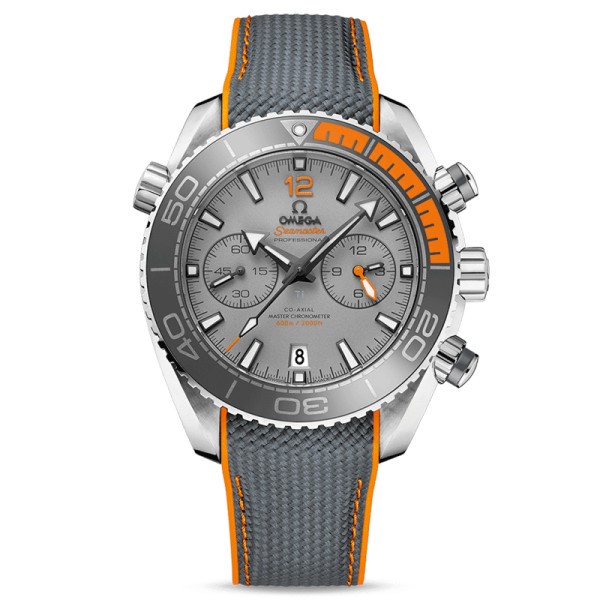 Montre Omega Seamaster Planet Ocean 600m Master Chronometer cadran gris bracelet caoutchouc gris 45,5 mm