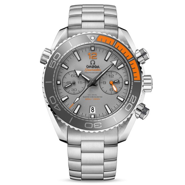 Montre Omega Seamaster Planet Ocean 600m Master Chronometer cadran gris bracelet titane 45,5 mm