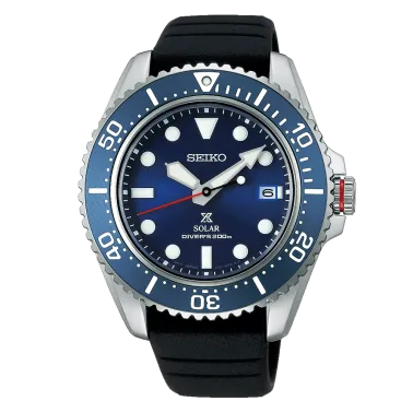 Seiko Prospex Solar Diver's blue dial silicone bracelet 42.8 mm