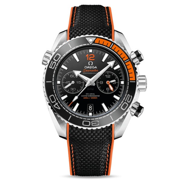 Montre Omega Seamaster Planet Ocean 600m Master Chronometer cadran noir bracelet caoutchouc 45,5 mm