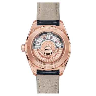 Montre Omega Constellation Globemaster Co-Axial Master Chronometer calendrier annuel cadran bleu bracelet cuir bleu 41 mm - SITE