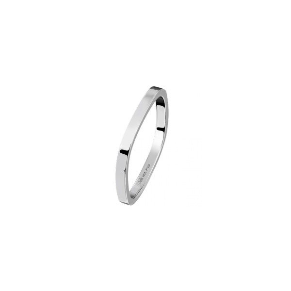 Dinh van 2 mm square wedding ring in platinium