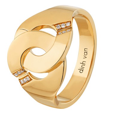 Bague dinh van Menottes R12 en or jaune et diamants 267211