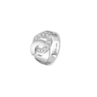 Bague dinh van Menottes R12 en or blanc et diamants  