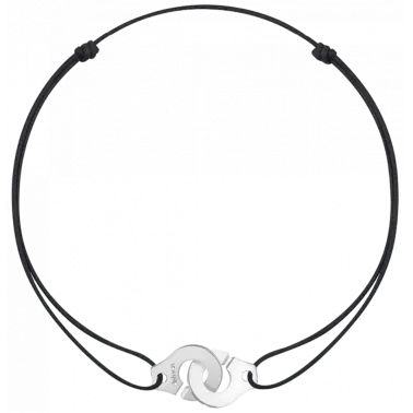 Collier dinh van Menottes R15 en argent sur cordon 641144