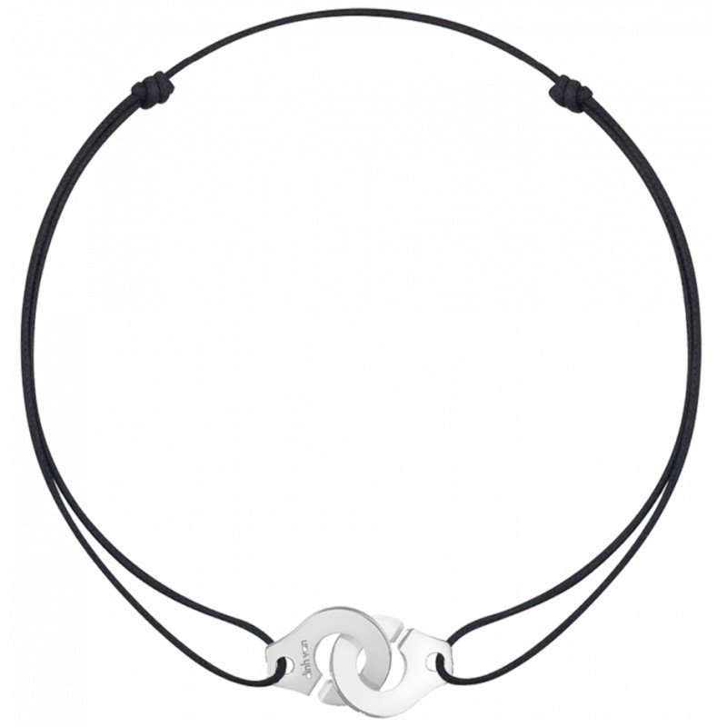 Menottes dinh van R15 necklace in silver on cord LEPAGE
