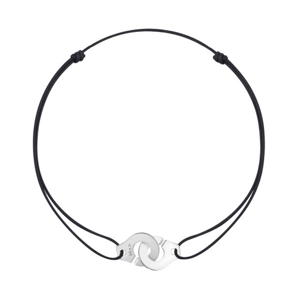 Collier dinh van Menottes R15 en argent sur cordon
