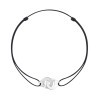 Collier dinh van Menottes R15 en argent sur cordon