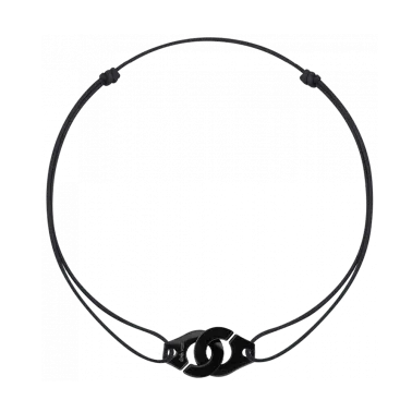 Collier dinh van Menottes R15 en titane sur cordon 641148