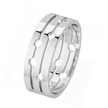 Bague Pulse dinh van or blanc LEPAGE