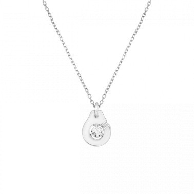 Collier dinh van Menottes R8 en or blanc