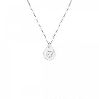 Collier dinh van Menottes R8 en or blanc