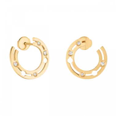 Créoles dinh van Pulse en or jaune et diamants 828511