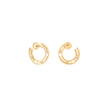 Créoles dinh van Pulse en or jaune et diamants 828511