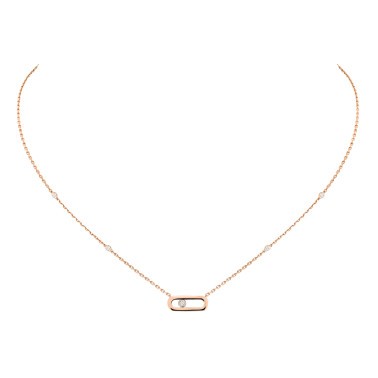 Collier Messika Move Uno en or rose et diamants 10053R